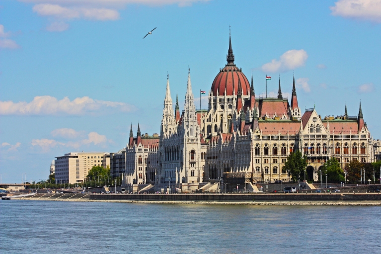 Das ungarische Parlament in Budapest, Ungarn