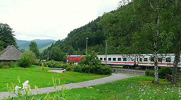 Train traversant la Forêt-Noire en Allemagne