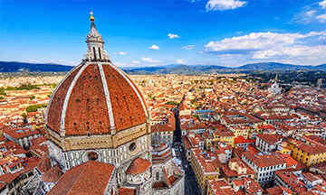 Uitzicht op Siena in Italië